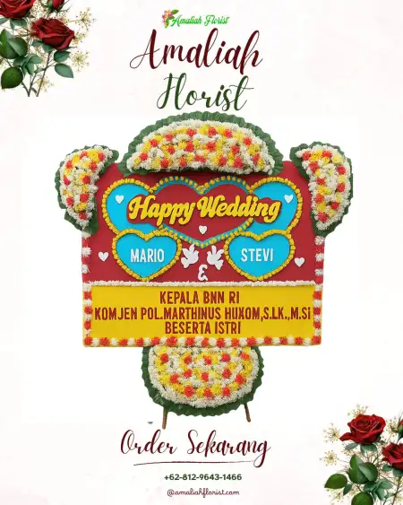 Papan Bunga Pernikahan Tibang